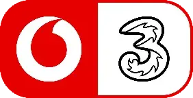 Vodafone Three UK logo