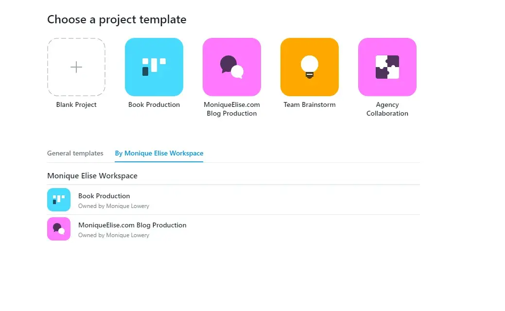 Product UI: Create templates in Asana