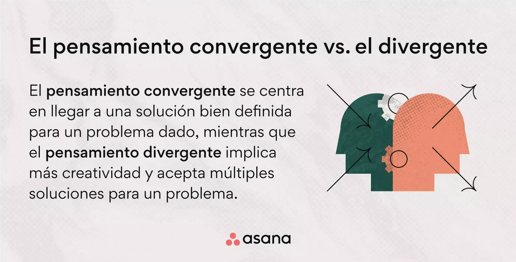 La diferencia entre el pensamiento convergente y el divergente