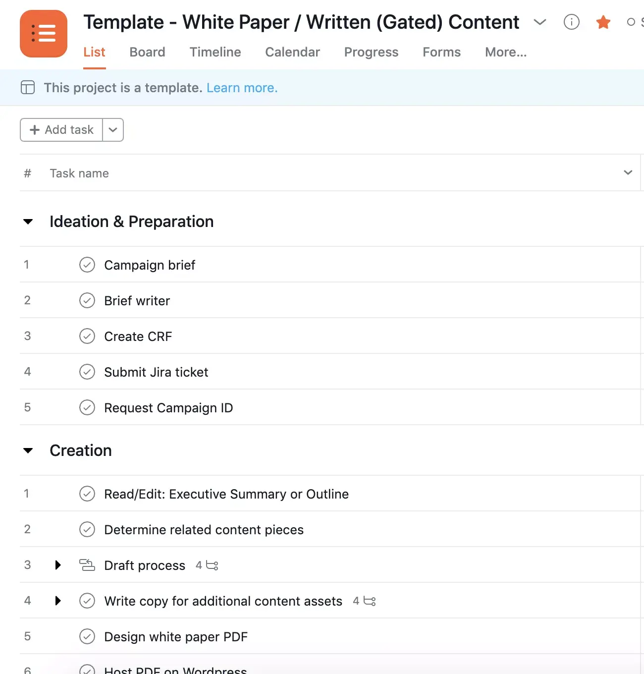 Dow Jones content template