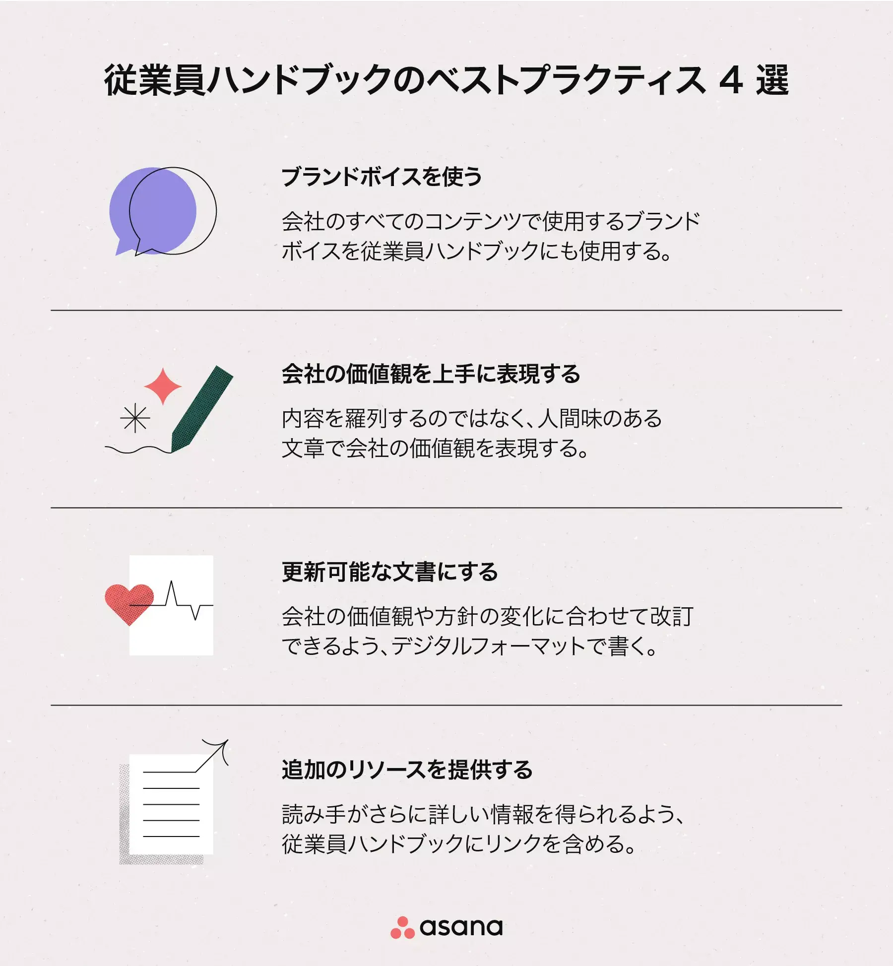 従業員ハンドブックのベストプラクティス 4 選