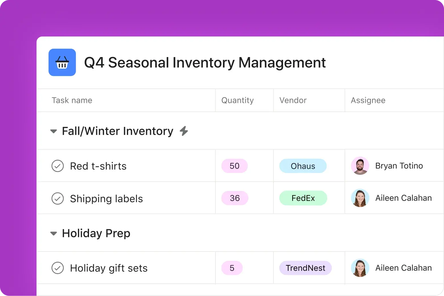  Inventory & equipment management (Product UI image)