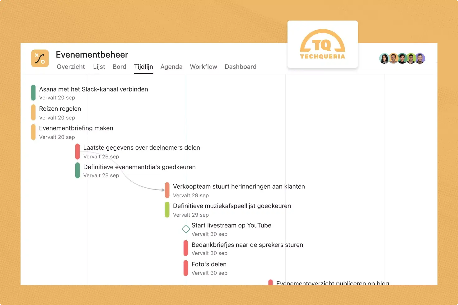 Techqueria gebruikt Asana voor hun workflow voor evenementbeheer