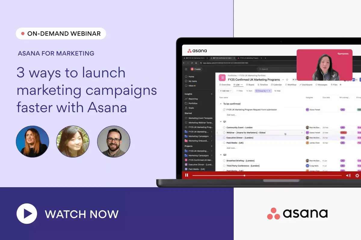 Asana でマーケティングキャンペーンをすばやく立ち上げる 3 つの方法