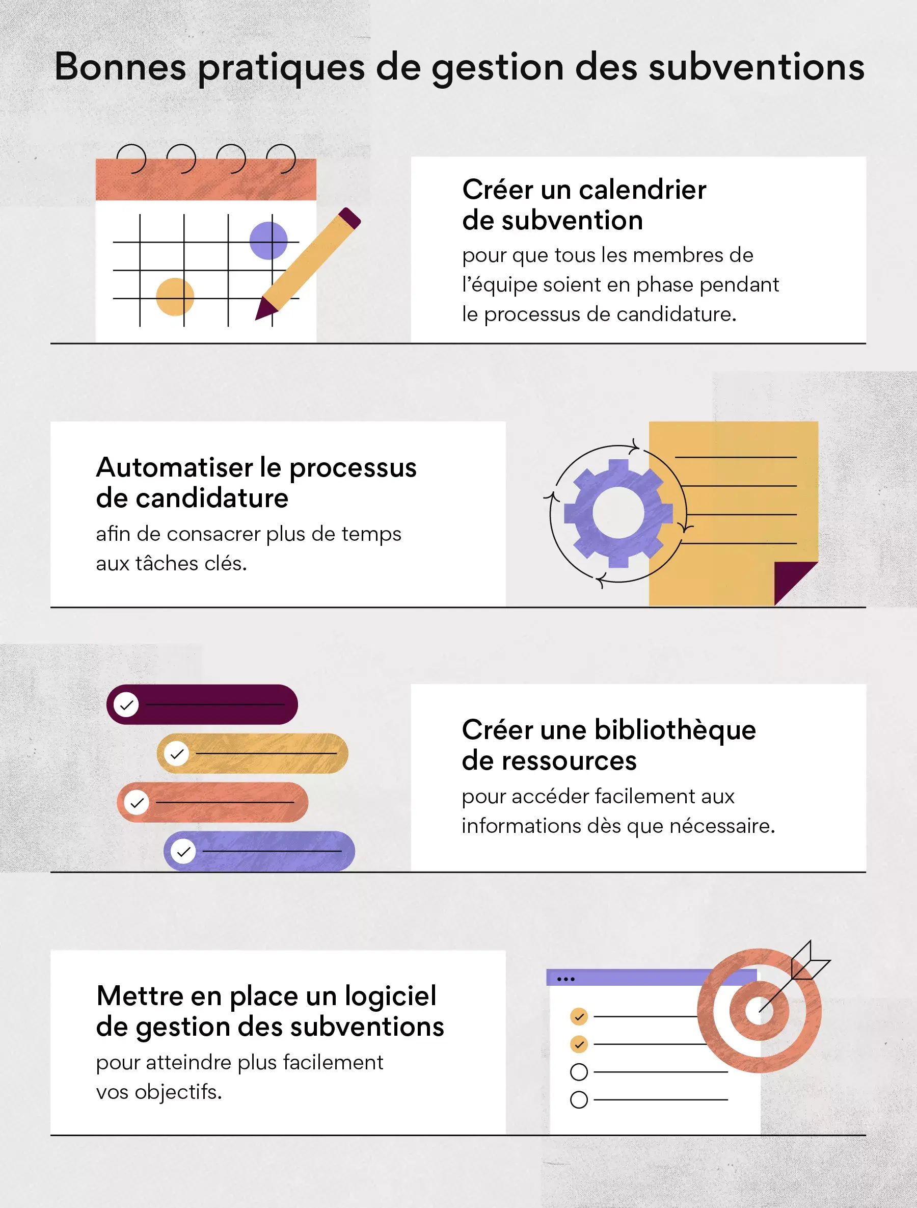 Bonnes pratiques de gestion des subventions