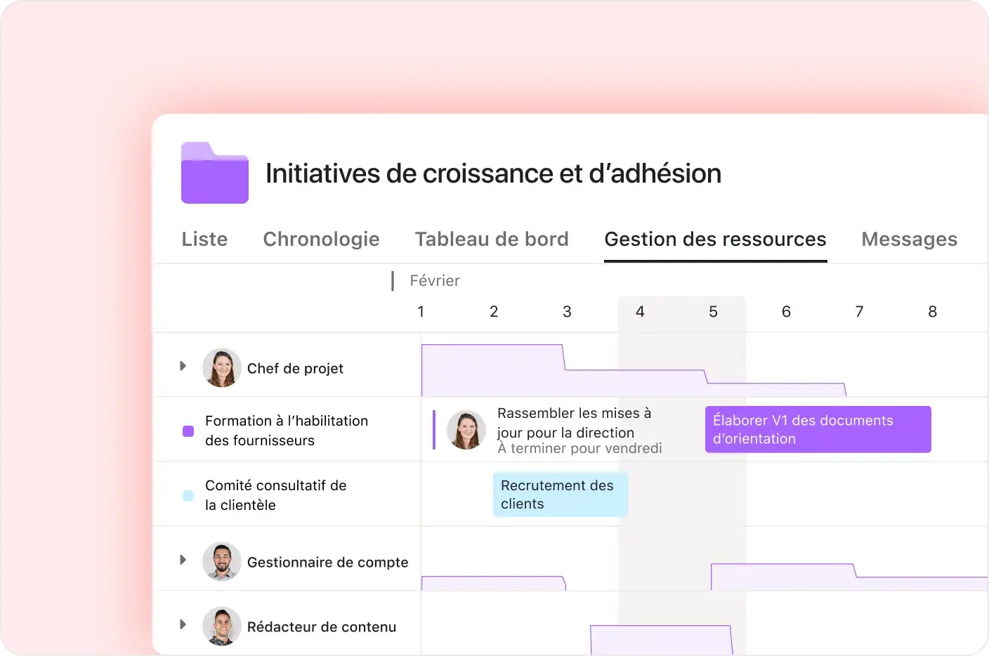 Icône Affichez clairement la charge de travail de chacun