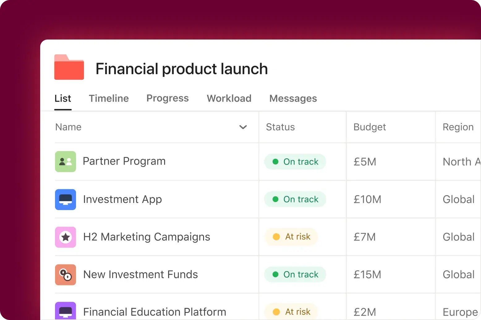 Product launch product UI