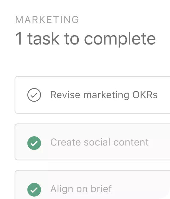 Homepage hero tasks