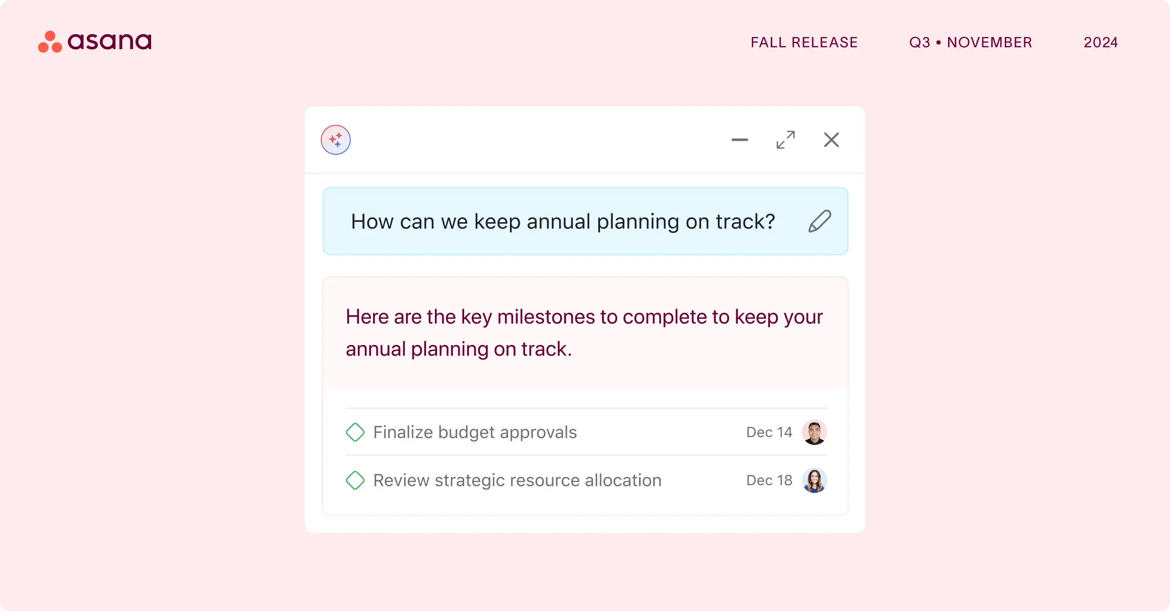 Asana Fall 2024 Release: Smart Chat