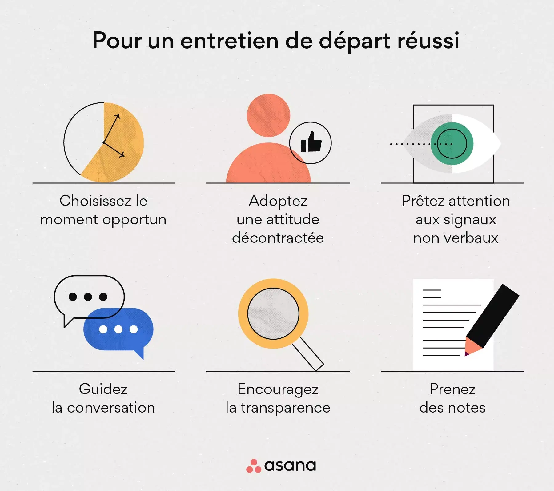 [illustration intégrée] Astuces pour un entretien de départ réussi (infographie)