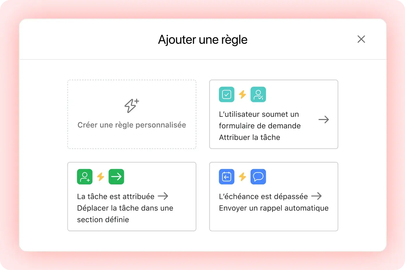 Icône Finies les tâches répétitives