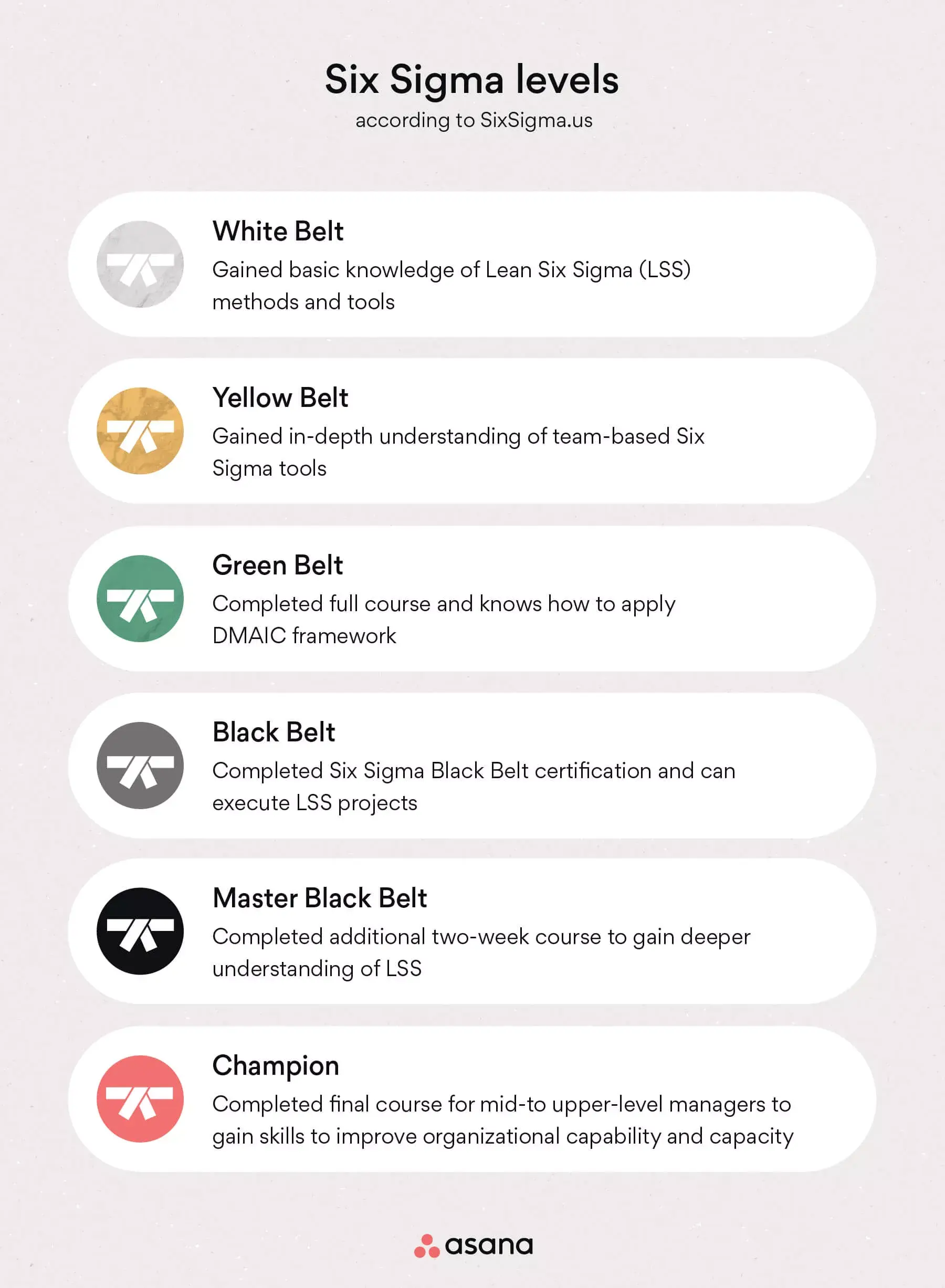 [inline illustration] Six Sigma levels (infographic)