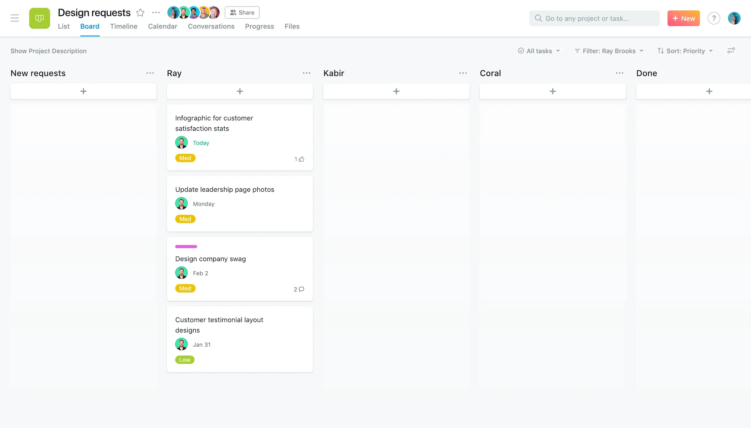Design requests: Filter by assignee