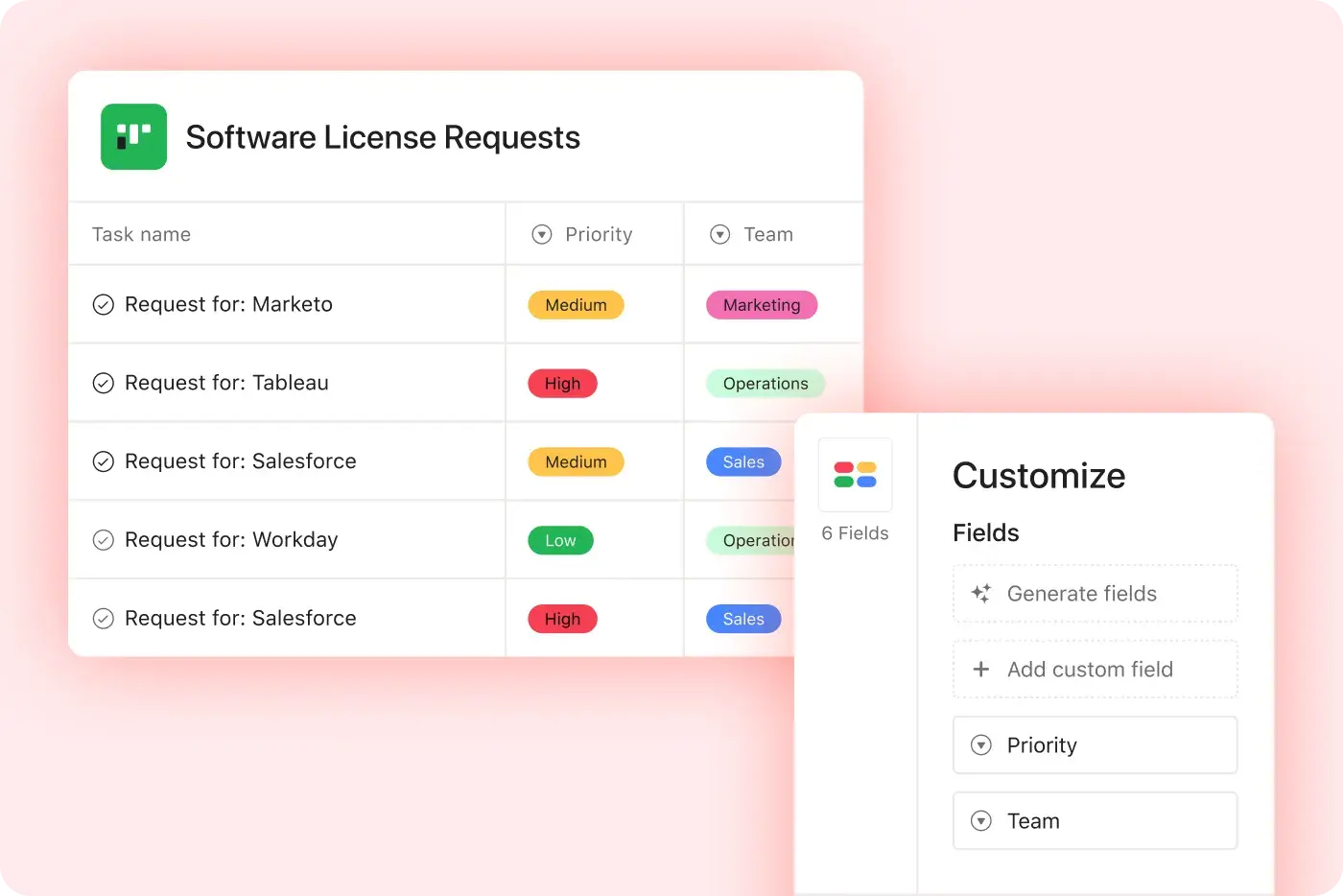 Create custom fields with Asana 