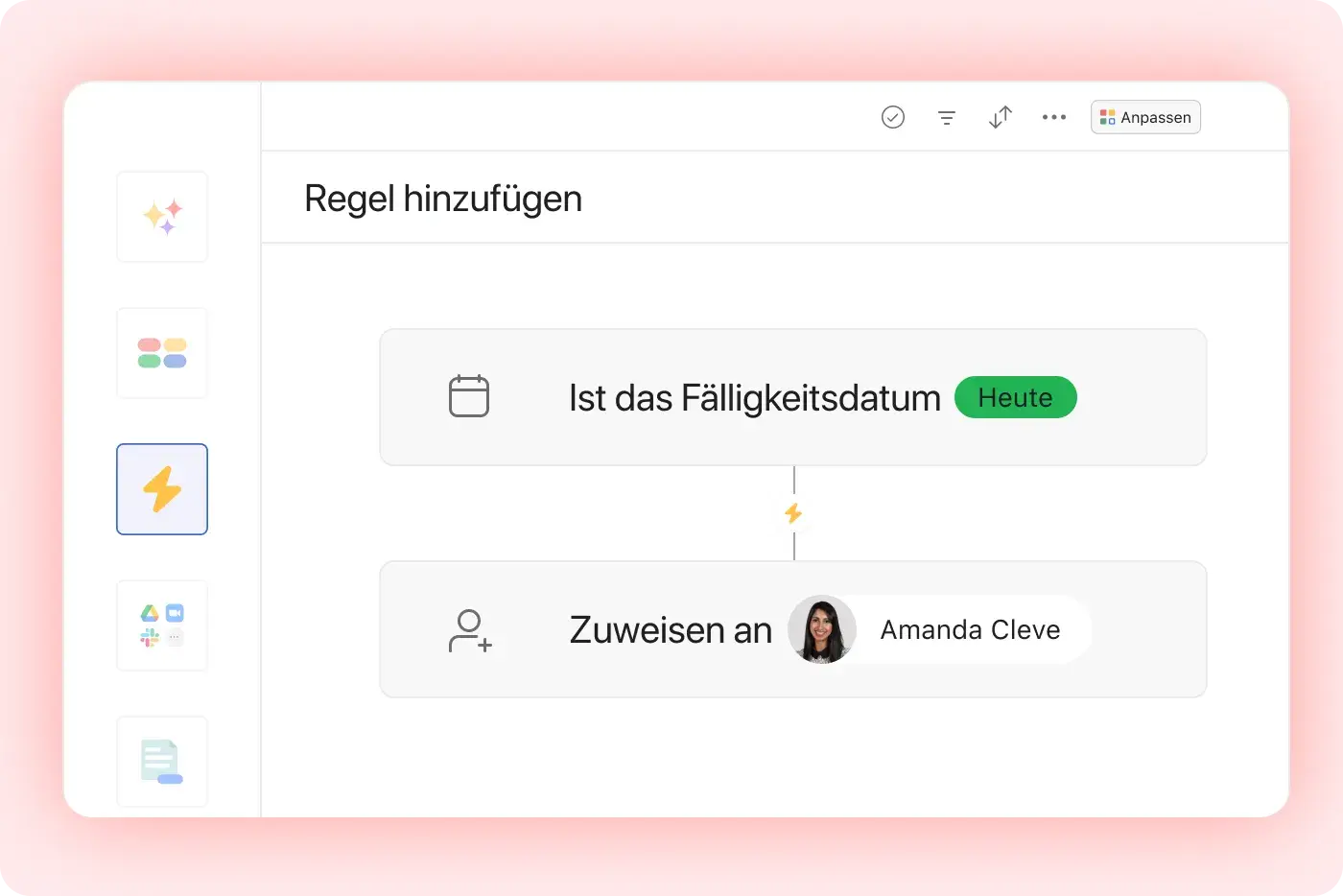 Eine Regel erstellen – Symbol