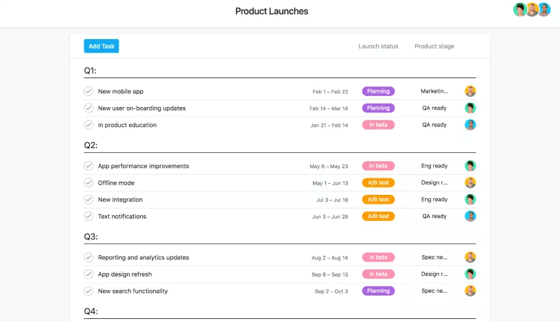 Manage your team's work, projects, & tasks online • Asana