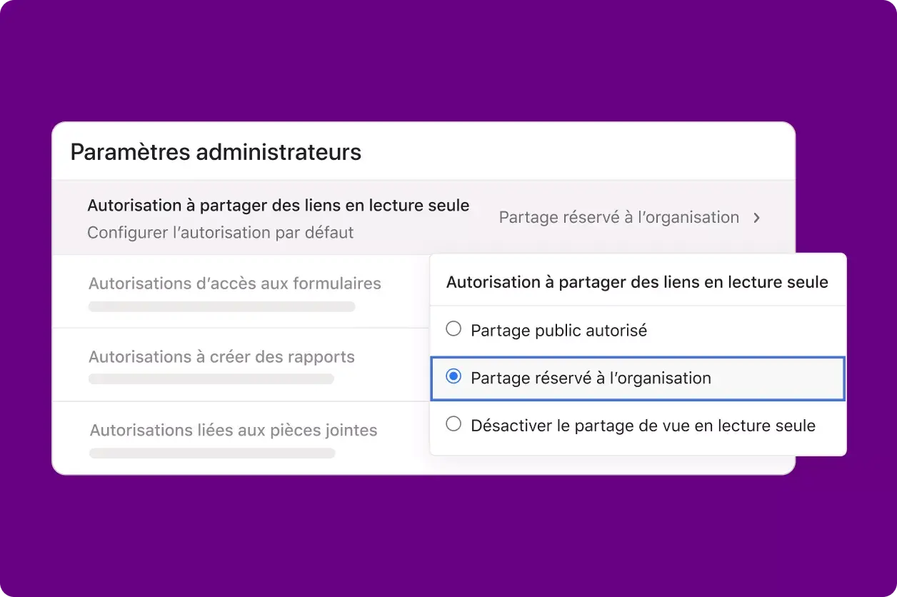 Contrôles de l’interface utilisateur de l’administrateur