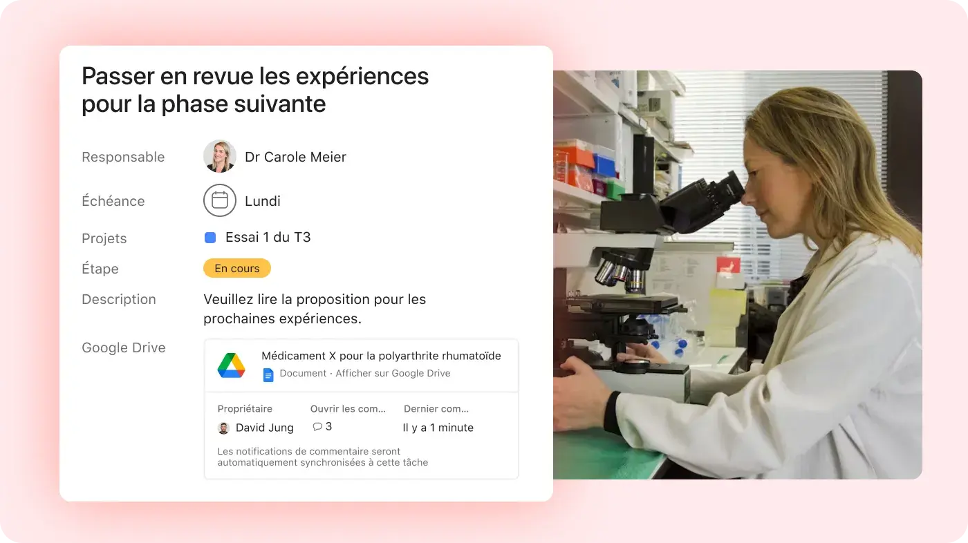 Image de la gestion de la recherche clinique : exemple de l’interface utilisateur produit