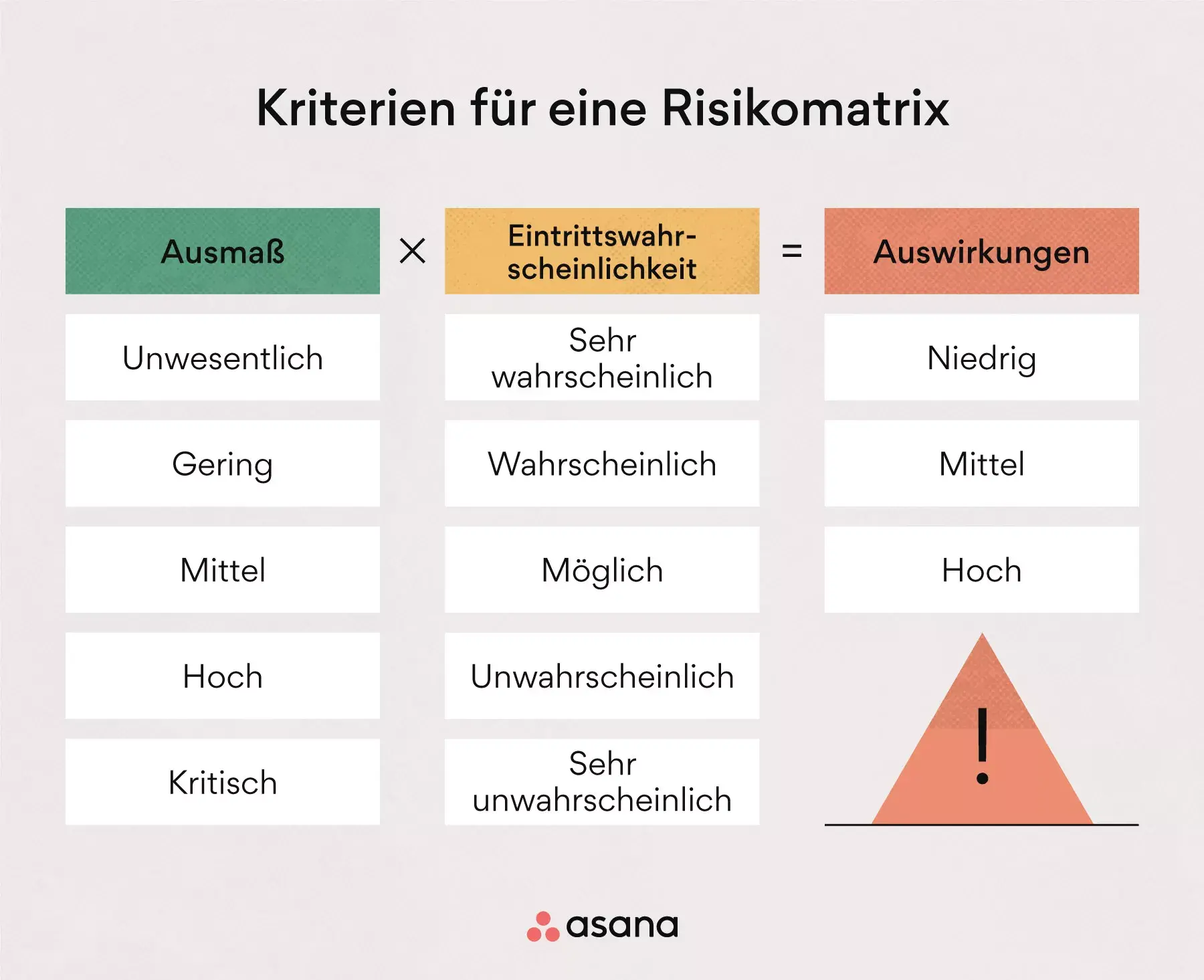 [Inline-Illustration] Kriterien für eine Risikomatrix (Infografik)