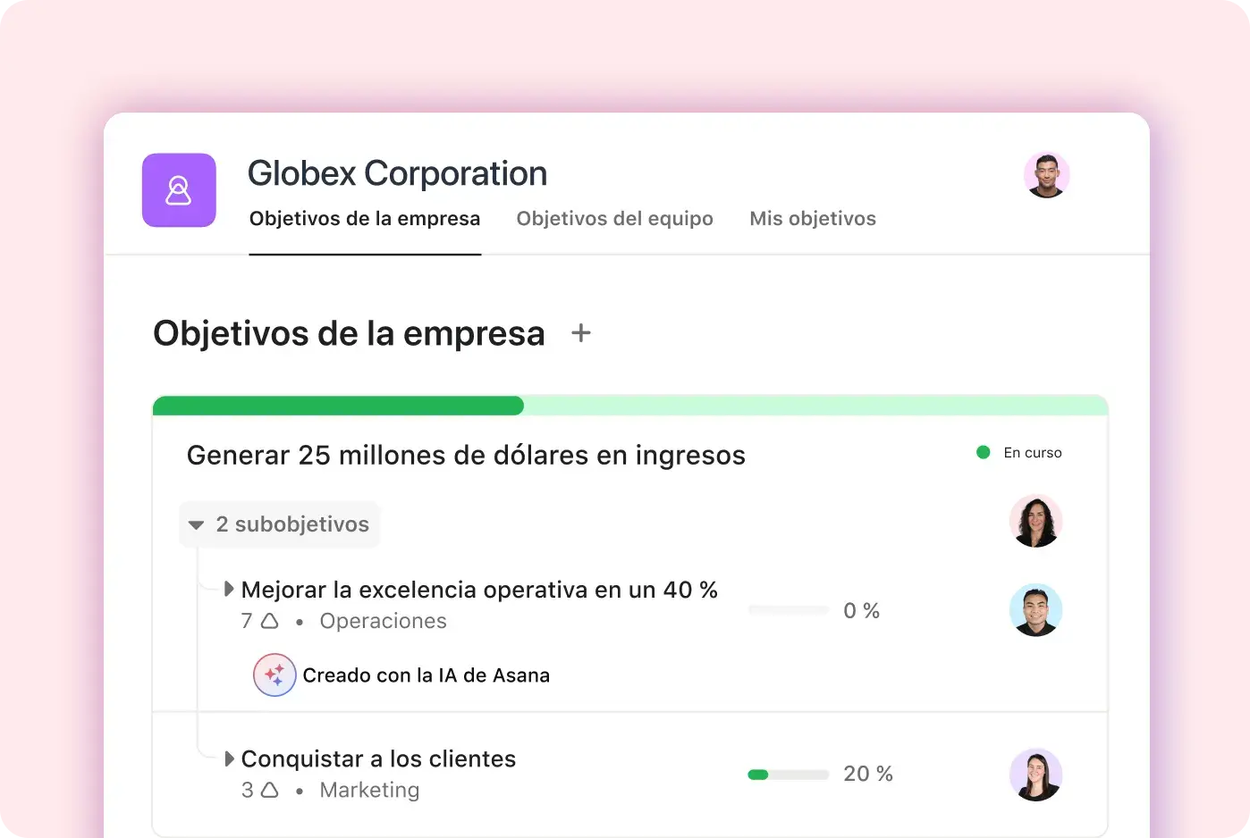 Mantén la concentración con la interfaz de usuario de Asana