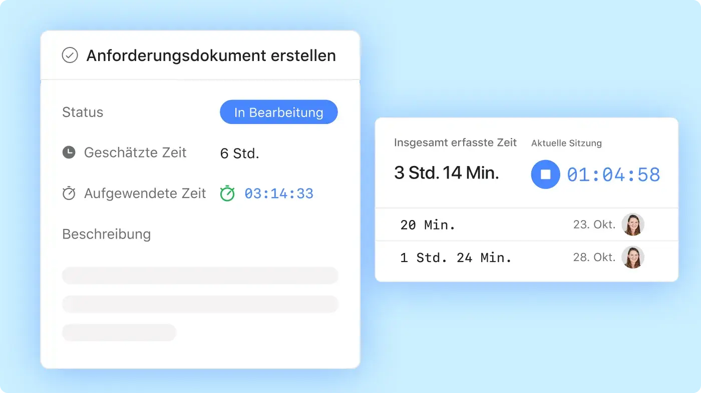 Angestellter, der an der Planung eines Projekts in Asana-Produkt-UI arbeitet