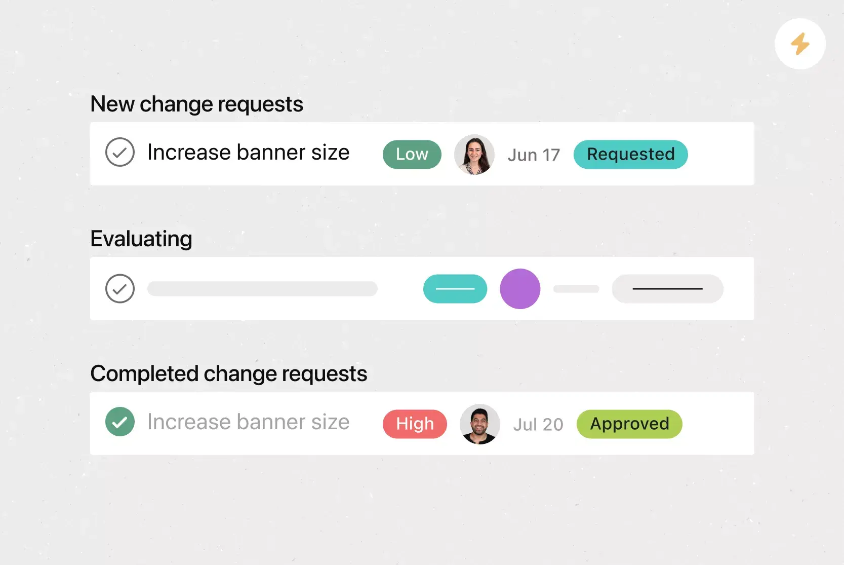 Change request form template card image