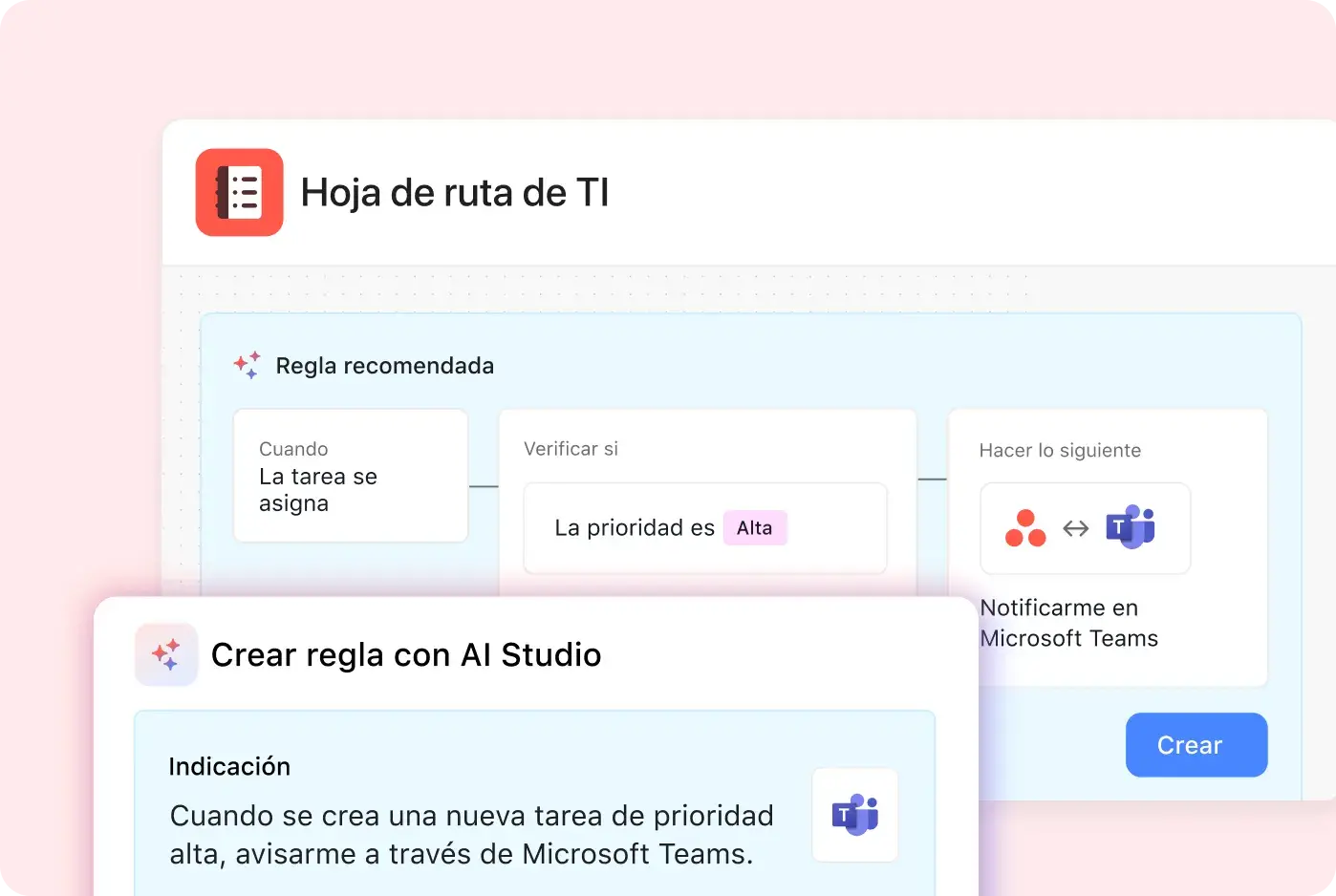 Aumenta la productividad con la interfaz de usuario de Asana