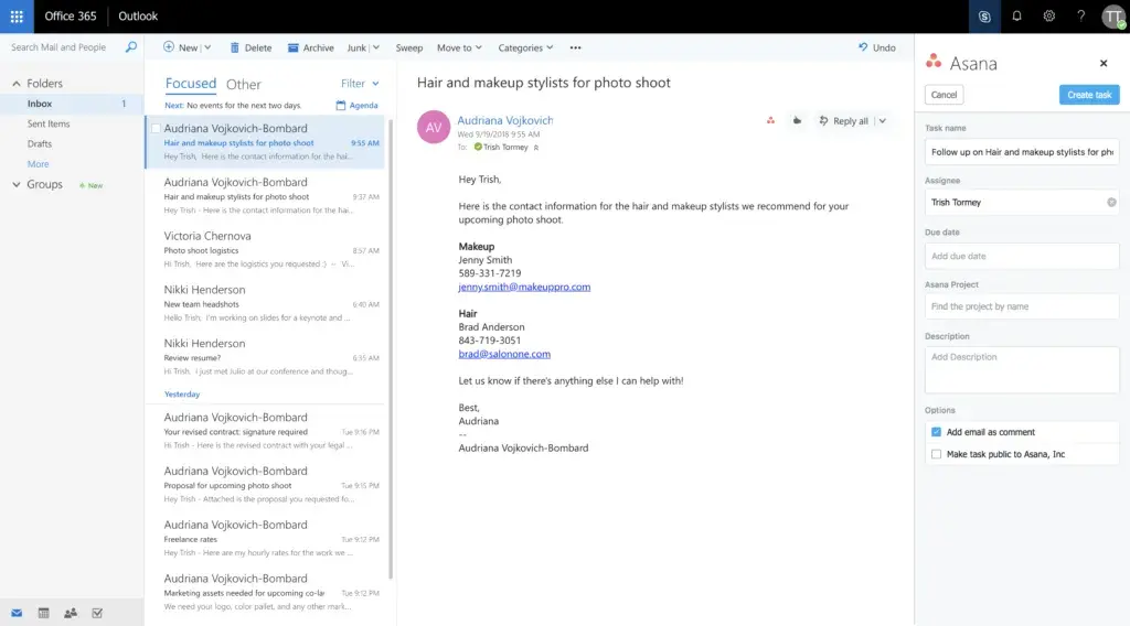 [IA BLOG] Introducing Asana for Outlook: turn emails into action (Image 1)