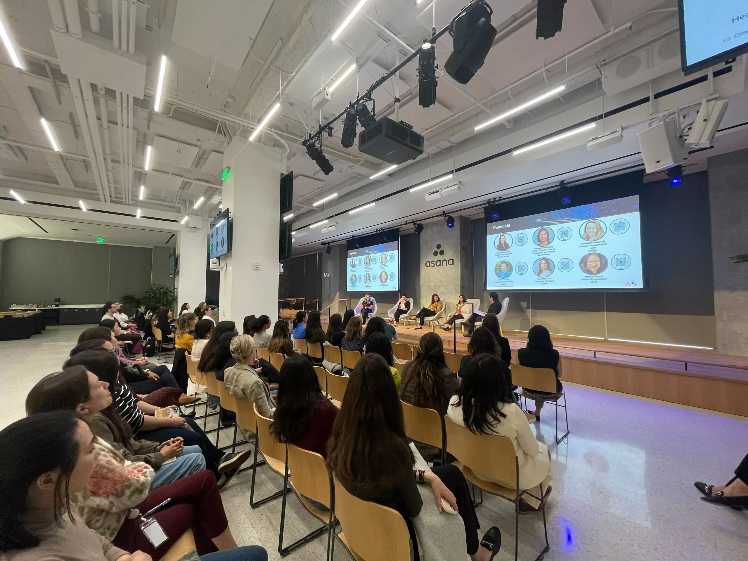 Asana women's history event crowd