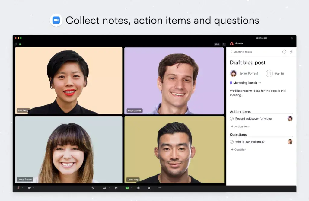 Make meetings actionable with Asana and Zoom (Image 2)