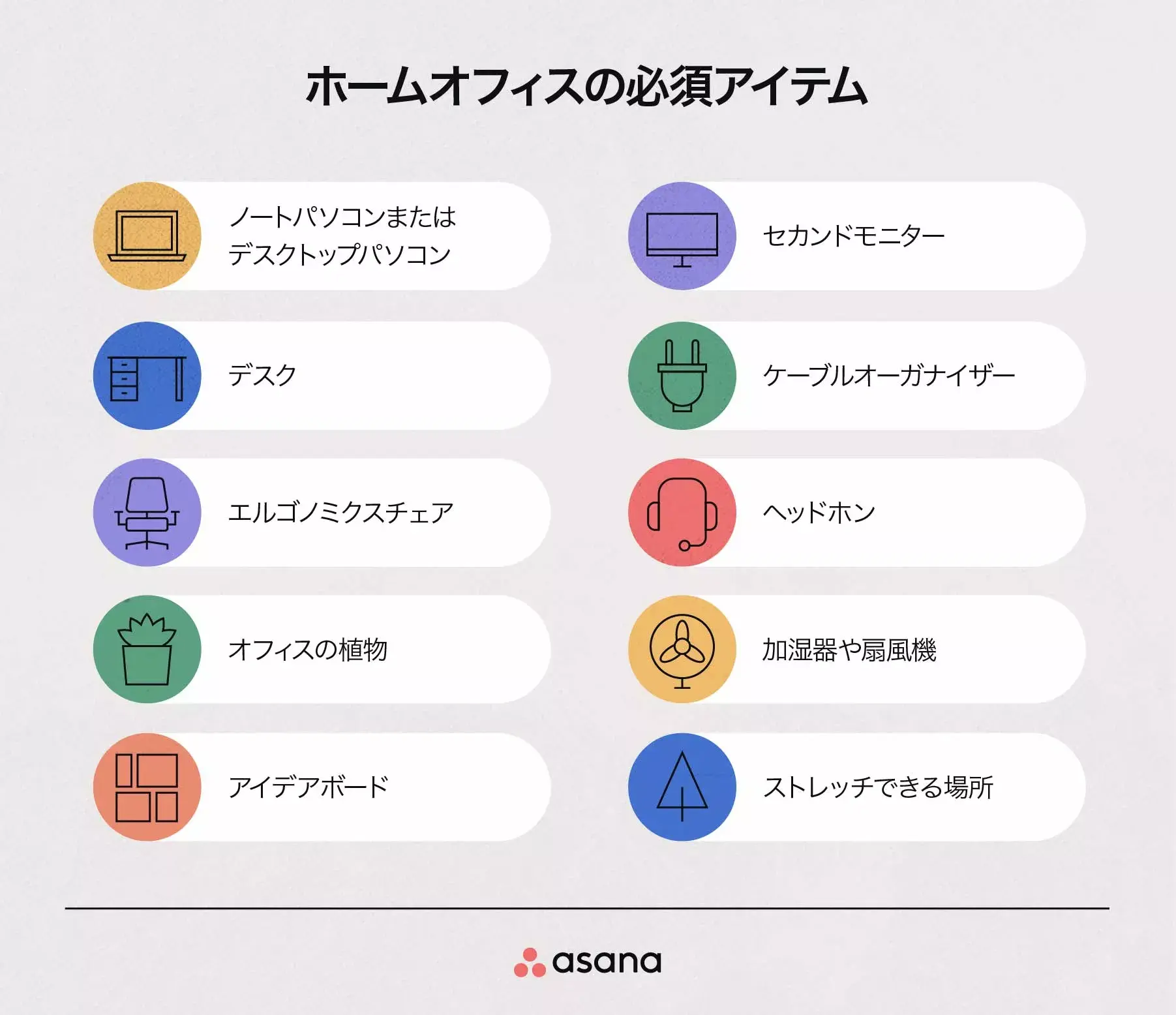 ホームオフィスの必須アイテム