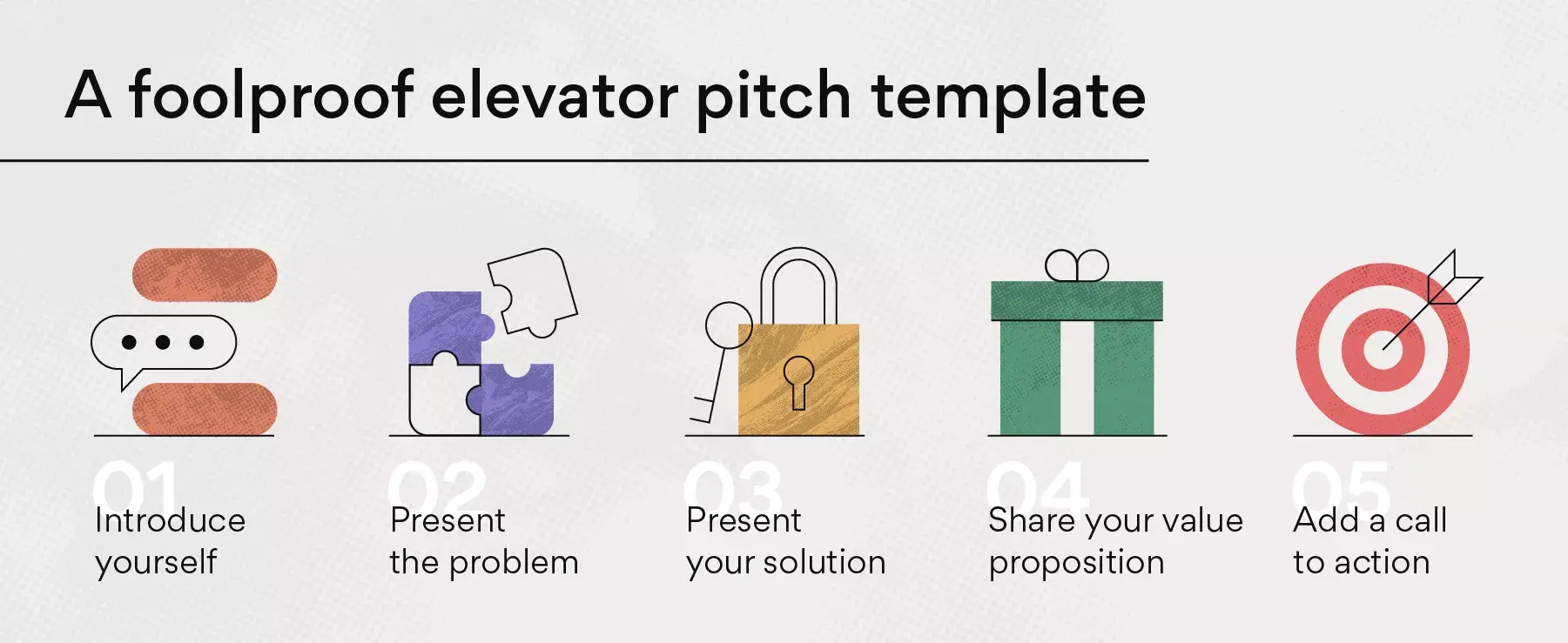 Templat elevator pitch tepercaya