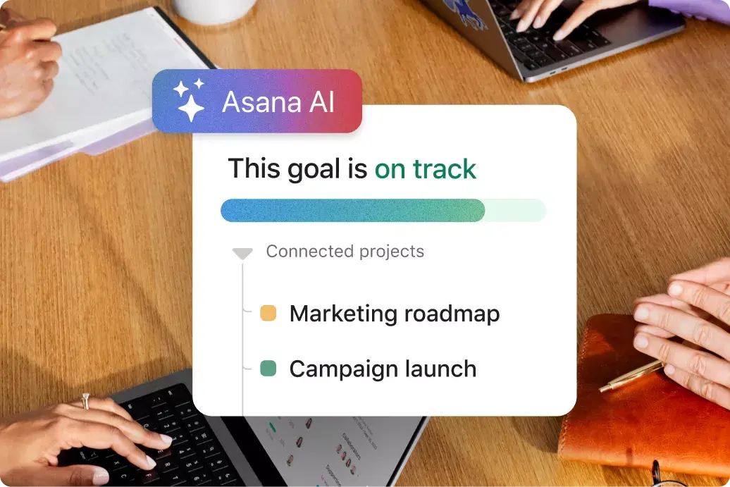 Asana AI의 제품 UI