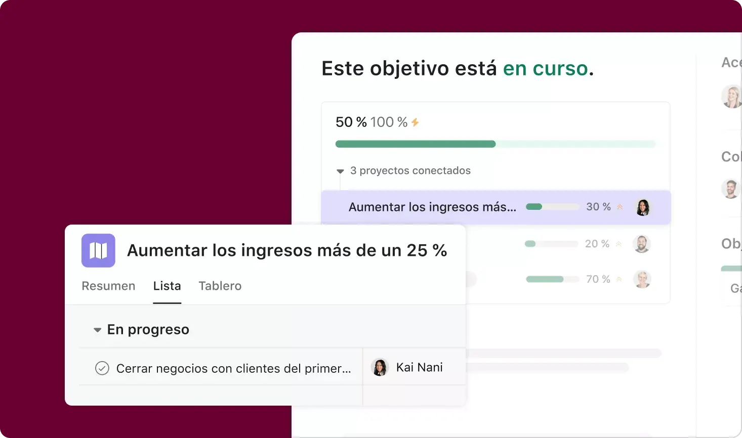 Claridad en la consecución de objetivos en Asana